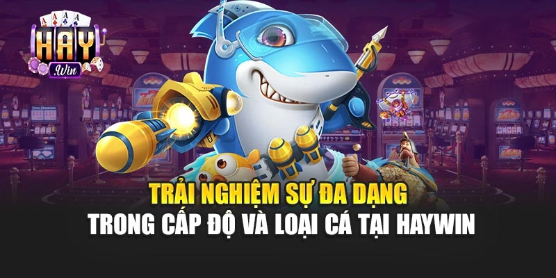 Trải nghiệm sự đa dạng trong cấp độ và loại cá tại haywin